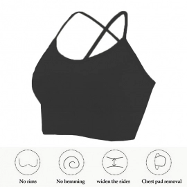 Women Cross Strap Sports Bra Top Women Push Up Sport Bra Yoga Gym Crop Top Brassiere Fitness Top Sport Bra Breathable Bras