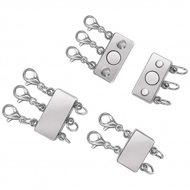 1pc Layered Necklace Clasps Magnetic Necklace Separator for Layering Multiple Strands Jewelry Connector Slide Tube Fasteners