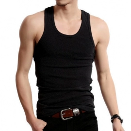 Men's Summer Gym Shirt Street High Quality Sleeveless T-shirts For Men Tank Tops Workout Fitness Singlets Sport Vest Clothing